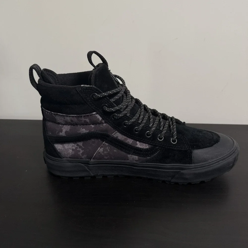 Vans Sk8-Hi MTE HydroGuard 360 Waterproof Boots Mens 10.5 Black Suede Camo High